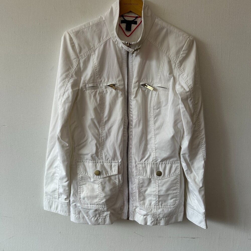 Tommy Hilfiger Lightweight‎ Jacket Womens Medium White Utility Yacht Club